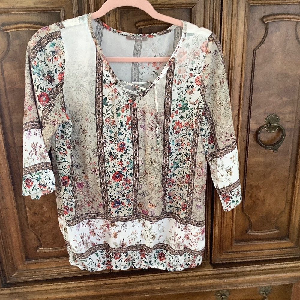Orsay floral blouse size M/EU 40, 3/4  sleeves